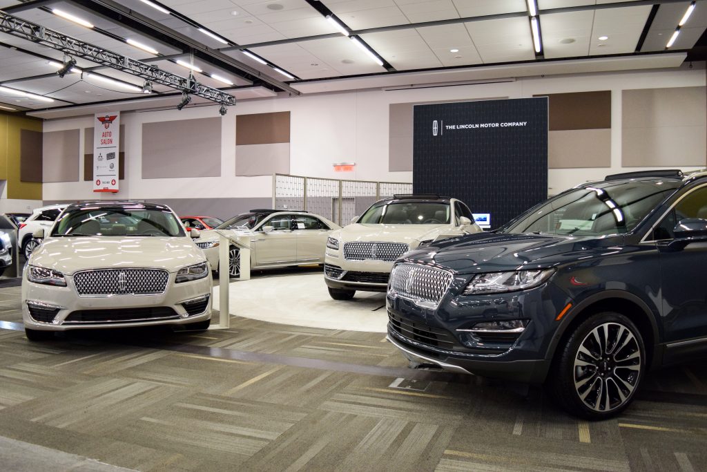 Cars on display