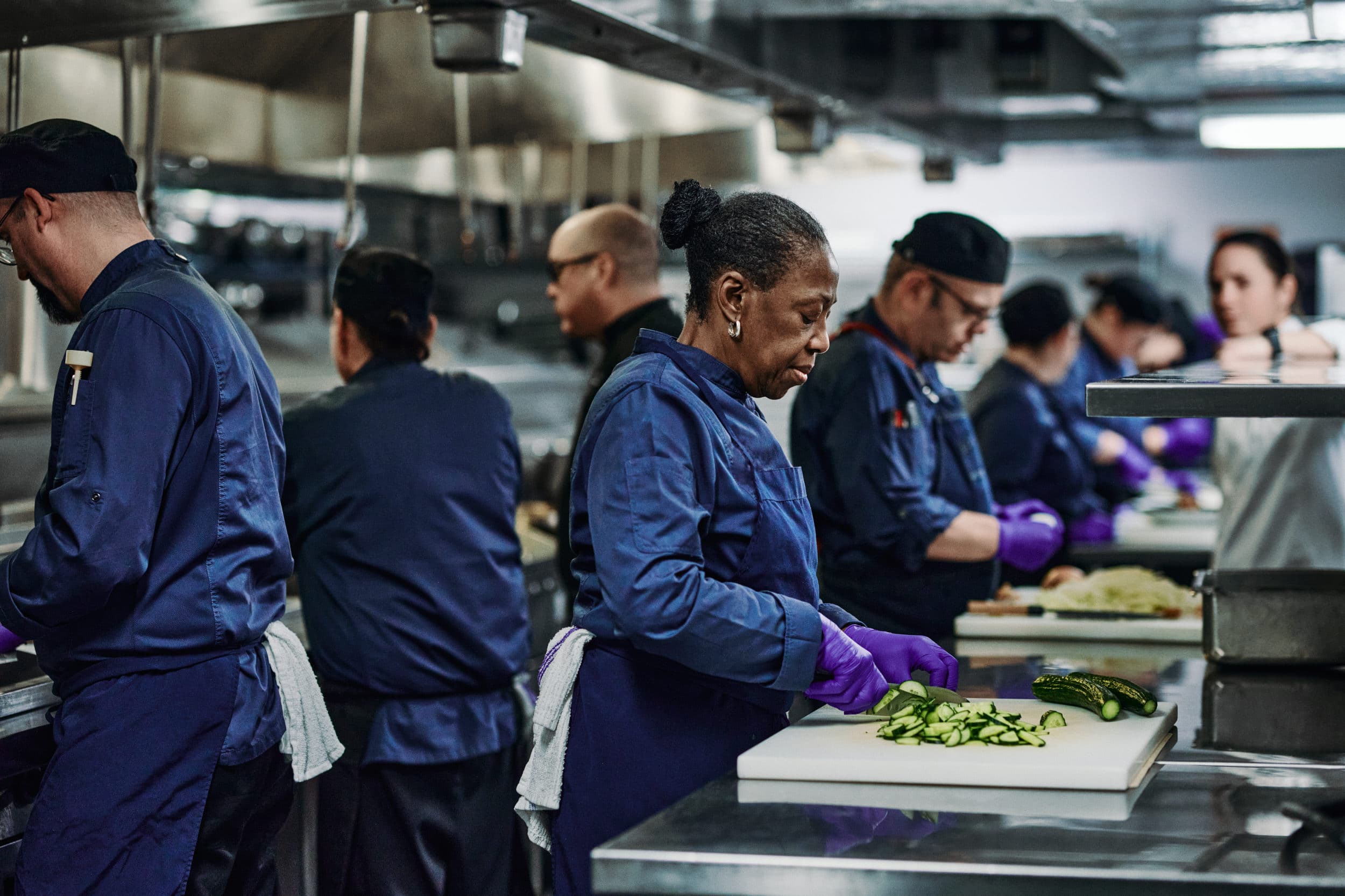 Shaw Centre culinary staff preparing food